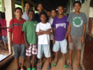 The eight boys that were baptized in July!